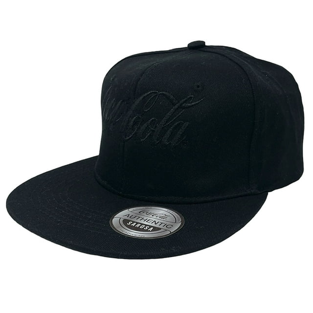 GORRA COCA COLA NEGRA PLANA LOGO COCA NEGRO