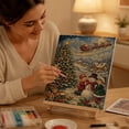 thumbnail image 4 of Sparkling Pearl Diamond Art Kit, 12X8 in Christmas Canvas, Screen-Free Resin Craft, Unique Holiday Gift and Wall Decor for Women, 4 of 7