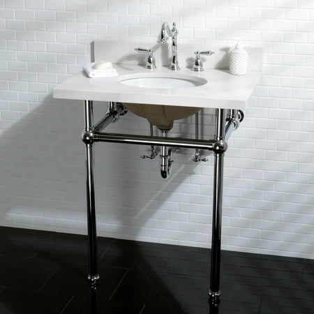 Kingston Br White Quartz 30 Inch Wall Mount Pedestal Bathroom Kingston Br White Quartz 30 Inch Wall Mount Pedestal Bathroom Sink Vanity With Metal