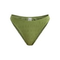thumbnail image 5 of No Boundaries Women's Smocked High Leg Bikini Bottoms, Sizes XXS - XXL, 5 of 5