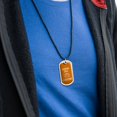 thumbnail image 3 of Pumpkin Spice Everything Military Dog Tag Pendant Necklace with Cord, 3 of 4