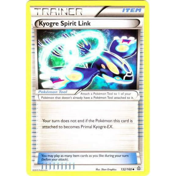 Pokemon Primal Clash Uncommon Kyogre Spirit Link #132