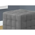 thumbnail image 2 of Monarch Specialties Ottoman, Pouf, Footrest, Foot Stool, 18" Square, Linen Look, Grey, Contemporary, Modern, 2 of 4