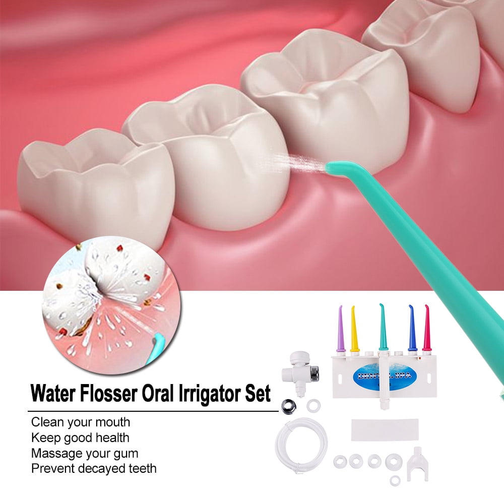 Dental Water Jet Oral Irrigator Set - Gum Flosser & Teeth Cleaning System With Jet Tip