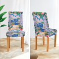 thumbnail image 3 of Yayeee 4 Pack Dining Chair Covers Stretch Parson Chairs Slipcovers Seat Protector, Floral Window, 3 of 6