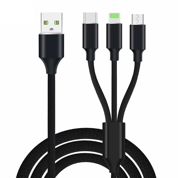 Amdohai 3 in 1 Charging Cable Quick Cable Data Compatible with iOS/Android Devices