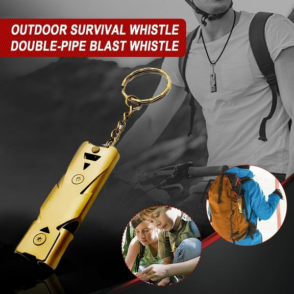 Stainless Steel Emergency Survival Whistle High Frequency 150dB Loud Safety Alarm for Hiking Camping Hunting Outdoor Sports Rescue Signaling