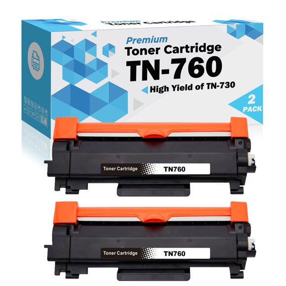 Ultra Toner® Remplacement Compatible pour Brother TN760 Cartouche de Toner TN-760 Haut Rendement Noir DCP-L2550DW HL-L2350DW L2370DW L2370DWXL L2390DW L2395DW MFC-L2710DW L2730DW L2750DW L2750DWXL (2PK)