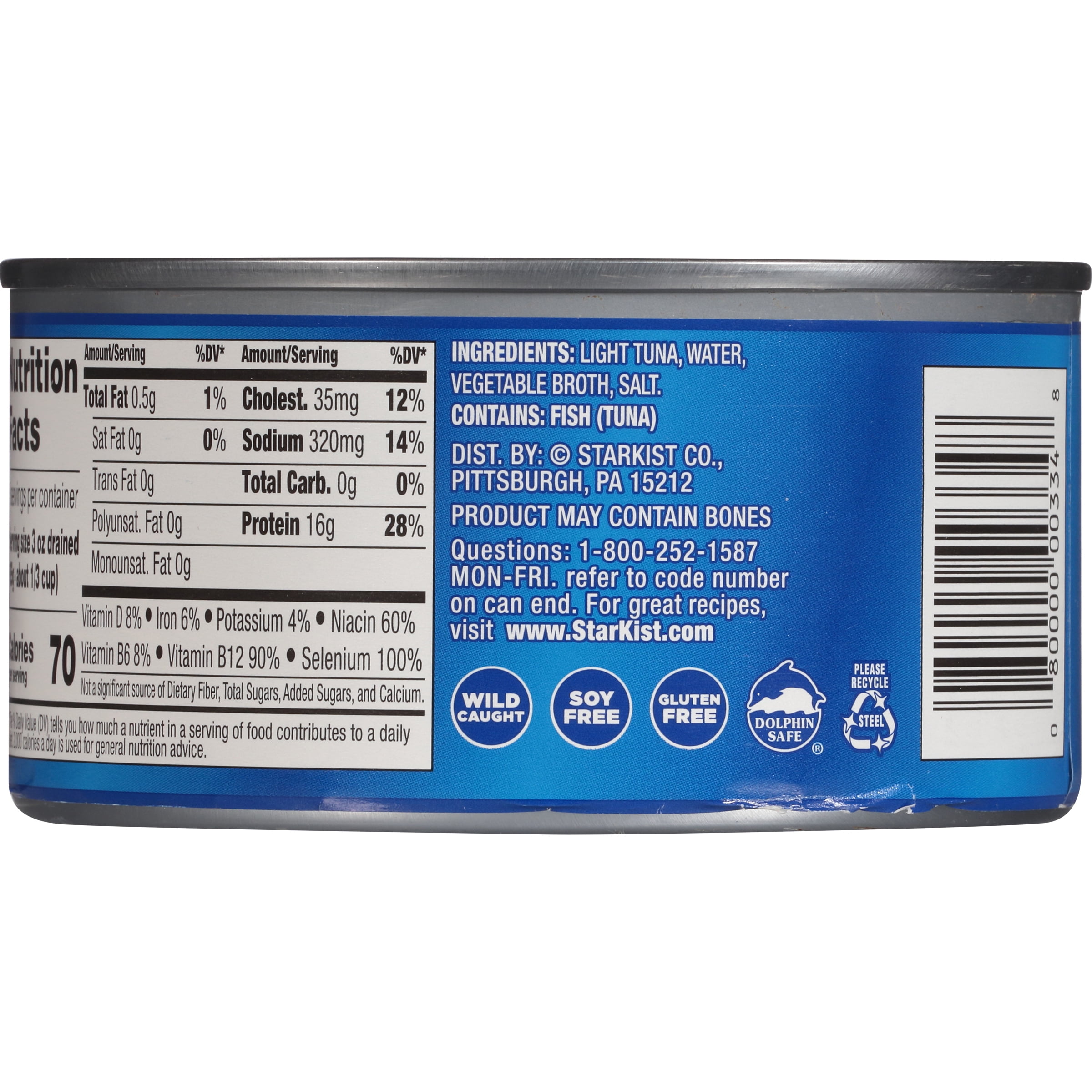 (12 pack) StarKist Chunk Light Tuna in Water, 12 oz