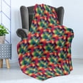 thumbnail image 4 of Abstract Soft Flannel Fleece Blanket, Colorful Intertwined Circles Pattern Vintage Geometric Composition Mosaic Design, Cozy Plush for Indoor and Outdoor Use, 60" x 80", Multicolor, by Ambesonne, 4 of 5