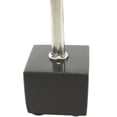 thumbnail image 4 of DecMode 2 Candle Silver Aluminum Metal Slim Candle Holder with Black Block Bases, Set of 2, 4 of 13