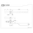 thumbnail image 4 of Kingston Brass Kingston Brass Milano Levier de Réservoir de Toilette, 4 of 4