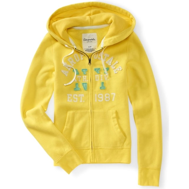 Sudadera con capucha Aeropostale Mujer Cremallera Completa Amarillo Grande
