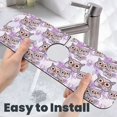 thumbnail image 6 of Xecao Owl And Floral for Kitchen Sink Splash Guard Faucet Mat , Faucet Guard & Draining mat, (15" X 5.5" ), 6 of 7