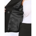 thumbnail image 6 of DARING DIVA 2Pcs Women's Office Double Breasted Blazer Pencil Skirt Set XS Black, 6 of 6