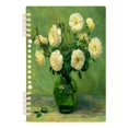 thumbnail image 2 of Wirebound Notebook Hardcover Spiral Notebooks White Roses in A Vase, 60 Pages, 80 GSM, 5.7 x 8.3in, 2 of 7