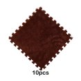 thumbnail image 2 of tssuouriy 10pieces Wide Applications Soft Puzzles Play Mat For Versatile Usage In Any Room Thick Foam Mat Coffee, 2 of 6