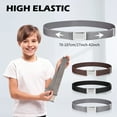 thumbnail image 2 of transemion 1 Ensemble Design Simple Ceinture Élastique Enfants Garçons Boucle Réglable Ceinture Extensible Réutilisable Lavable Jeans Accessoires Vêtements Beige, 2 of 9