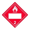 thumbnail image 2 of 1" x 1" Permanent Durable D.O.T. Hazard Labels: Class 2 Blank Flammable, 250/Roll, 2 of 2