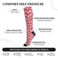 thumbnail image 3 of Lsque Piggy Sunflower Pattern Sport Compression Socks for Men & Women 15-20 mmHg Knee High Nurse Pregnant Running Medical and Travel Athletic, 3 of 6