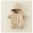 thumbnail image 5 of XEGLSBU Girls Winter Coat Size 6T Girls Down Jumpsuit Winter Thermal Outwear Baby Romper with Lightweight Warm Padding for Outdoor Play Boys Winter Coat 5T Khaki Size 18-24 Months, 5 of 5