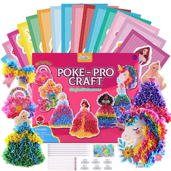 Kit Poke Art JMMICO Poke in Pro Art para niños de 4 a 8 años con 10 princesas y 5 decoraciones