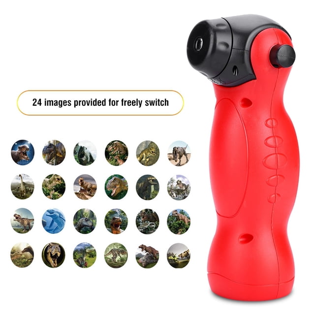 Children Projector Flashlight Animal Slide Baby Sleep Bedding Story Educational Toy With 24 Different Images, 90 Degree Rotation And Adjustable