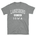 thumbnail image 1 of Lanesboro Iowa Classic Established Men's Cotton T-Shirt, 1 of 1