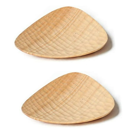 

2x Wooden Triple-cornered Hotel Hotel Breakfast Bread Plate Fruit Plate Salad Plate Triple-cornered Plate Kitchen Utensils