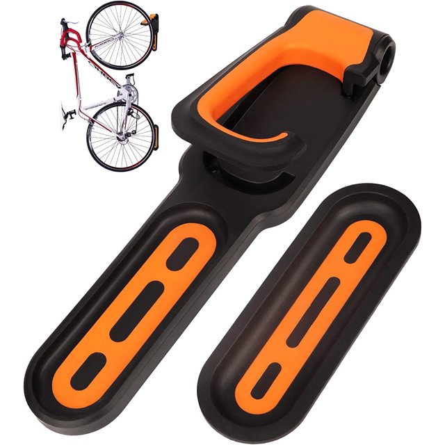 Porte-vélos pour Garage, Support Mural Vertical Intérieur Réglable, Support de Vélo Facile à Installer, Hybride, Orange