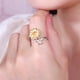 thumbnail image 4 of Anillo Giratorio Antiestrés Con Patrón De Flores Para Mujer, Anillo Ajustable Para Dedo, Anillo Giratorio De Flor Solar, Regalo Para Mamá Y Novia Yuarrent AP006780-02, 4 of 6