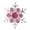 ROSE, variant on 3D Snowflake Crystal Chunk Charm Snap Button Fit 18mm Snap Jewelry DIY -ROSE
