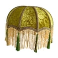 thumbnail image 2 of Pantalla de Lámpara de Mesa Vintage Europea con Flecos Cubierta de Terciopelo para Lámpara Diseño Ornamental Retro Estilo País y Detalles de Borlas, 2 of 9