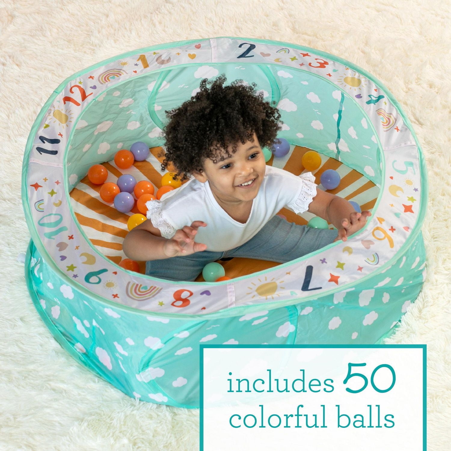 Pop-Up Ball Pit, Play gym with 50 balls