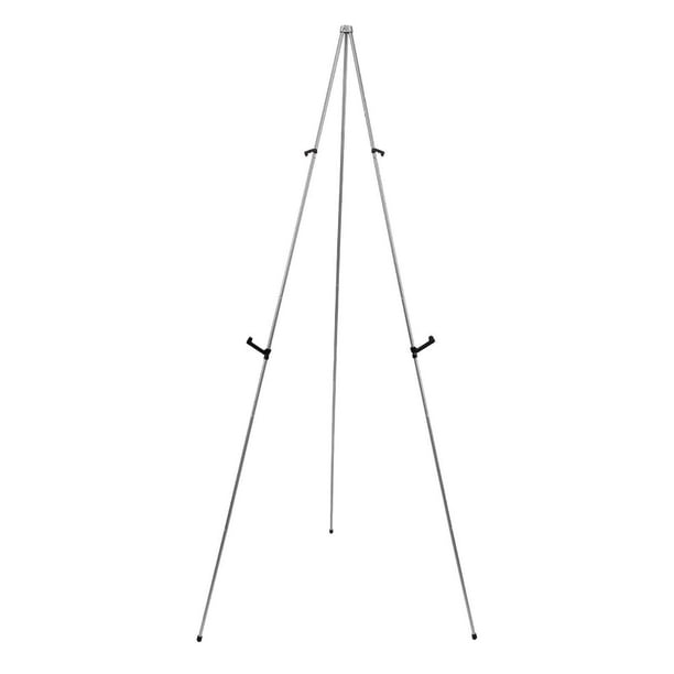 Caballete telescópico para exhibición de imágenes, plegable, ajustable, para manualidades Plata