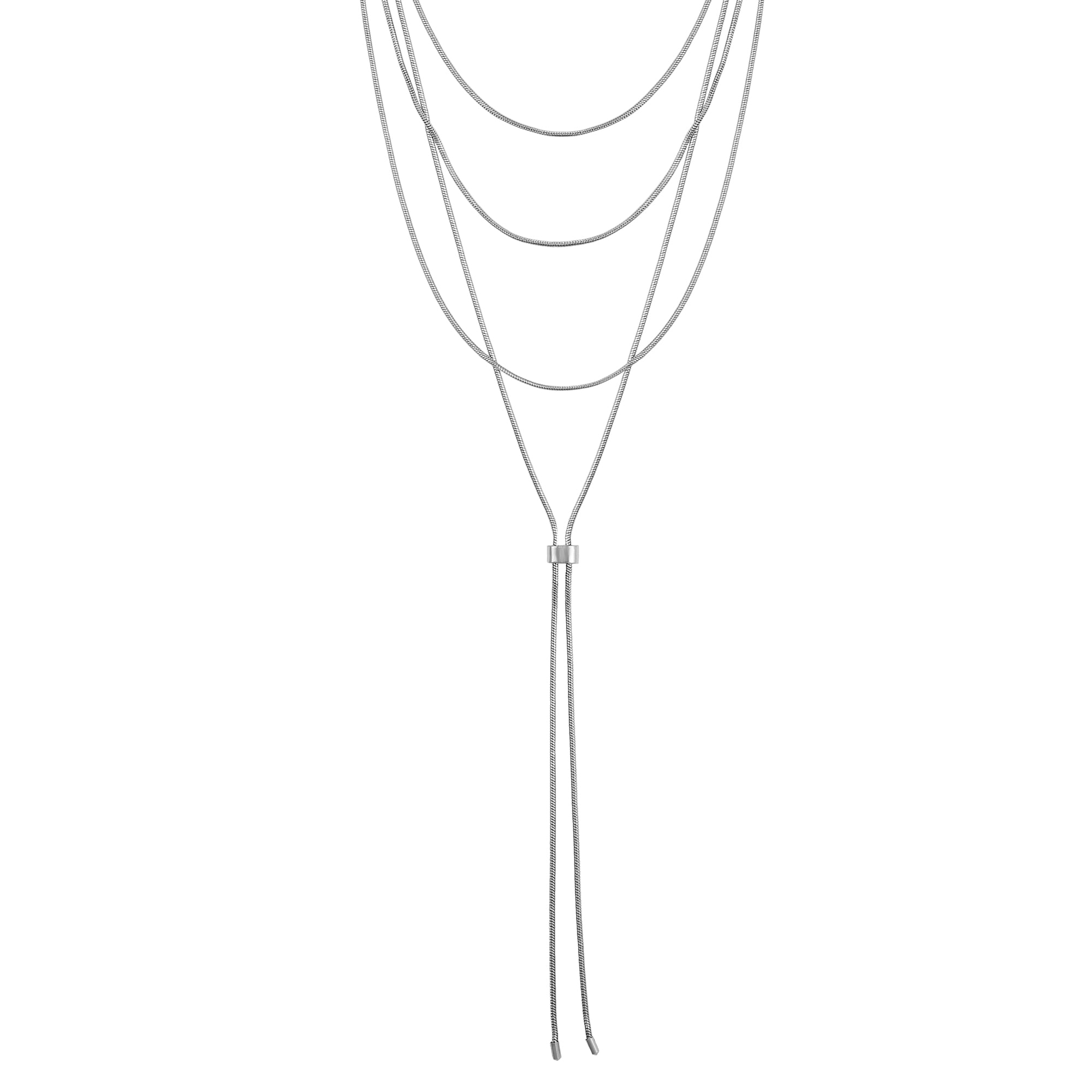 Time and Tru Women's Silvertone Layered Y Necklace