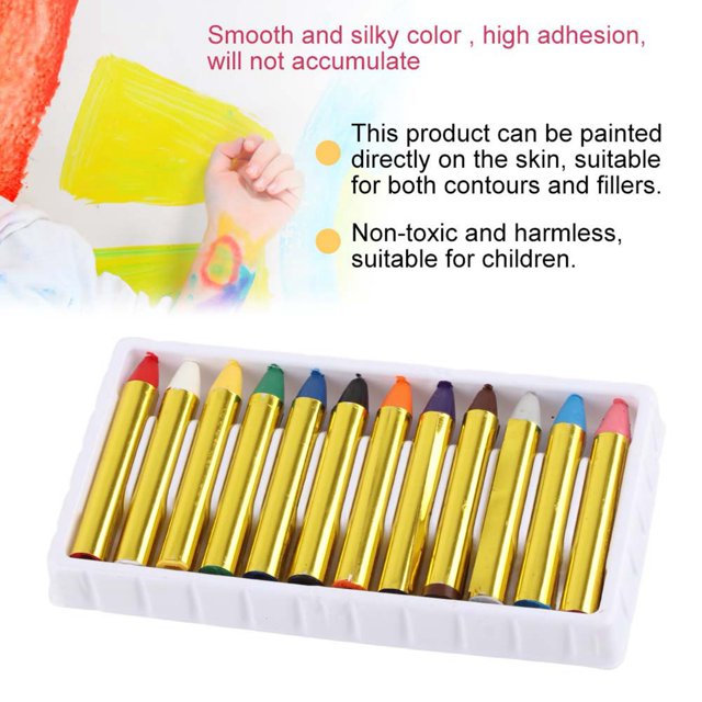 Crayones De 12 Colores De Pintura De Cara Crayones Crayones Colorido Pintura Pen