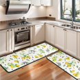 thumbnail image 3 of Kitchen Rugs Sets Of 2,Yellow Lemon Fruit Olives White Pattern Anti Fatigue Kitchen Mat Rugs Non Slip Washable,Decorative Kitchen Floor Mats for Kitchen,Sink,Laundry,17"x47"+17"x47", 3 of 5
