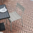 thumbnail image 3 of Flash Furniture Nash Commercial Grade Steel Stack Chair, Indoor-Outdoor Armless Chair with 2 Slat Back in Silver, Set of 4, 3 of 13