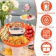 thumbnail image 3 of CIVG Snack Ring for Cup 4 Compartment Snack Container Safe Silicone Cups Snack Tray Reusable Cups Snack Platters Portable Effortless to Clean Snack Ring for 40 oz Cups (Orange ), 3 of 10