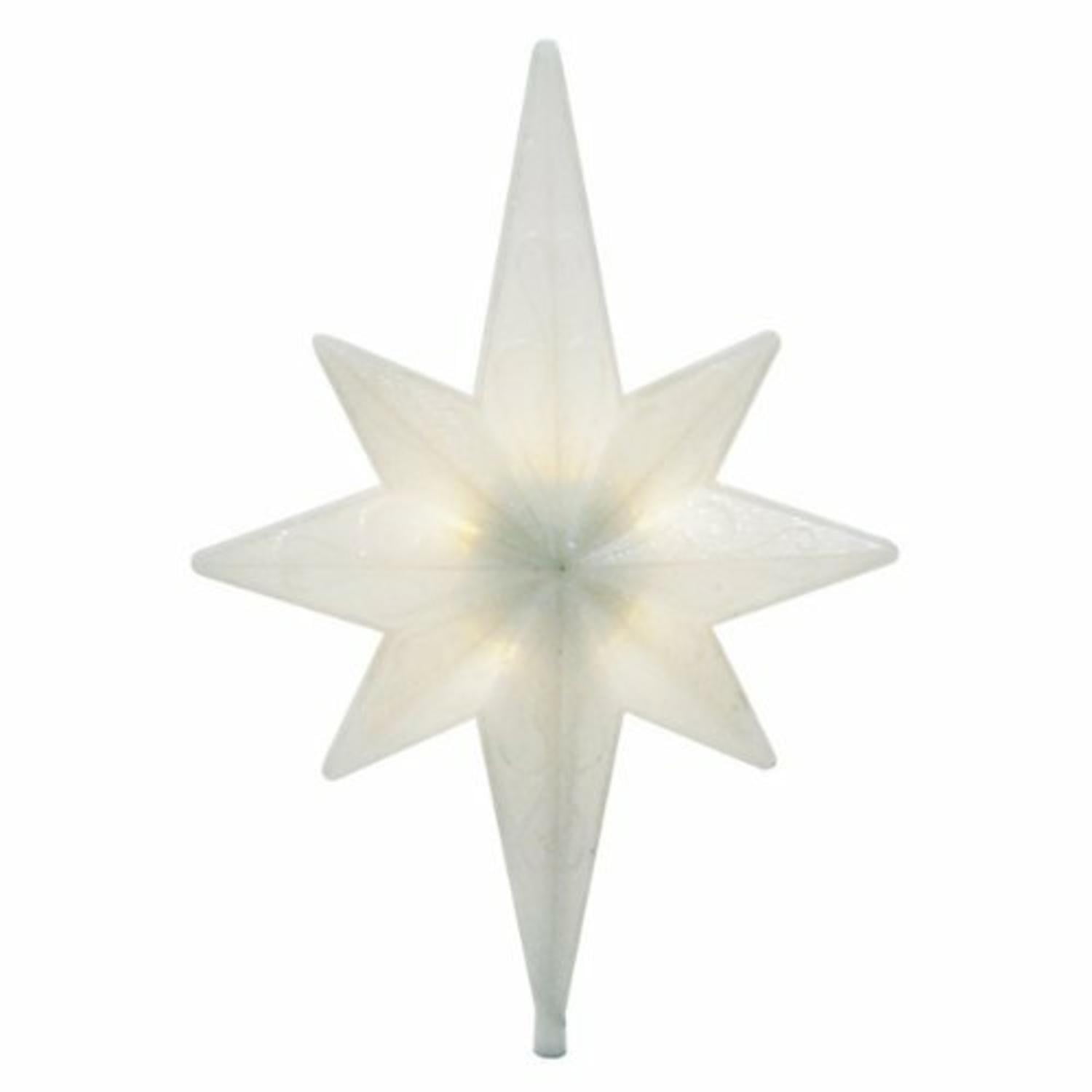 12 Lighted White Glitter Rotating Star Tree Topper 12 Lighted White Glitter Rotating Star Tree Topper Clear Led Lights Com