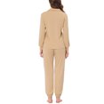 thumbnail image 3 of INSPIRAR CHIC Conjuntos de Pijamas para Mujeres con Sudadera y Pantalones de Noche con Bolsillos Tallas XS Caqui, 3 of 4