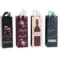 thumbnail image 6 of Juvale Wine Gift Bags - 12 Pack, 13.7 x 4.6 x 4 In, Multicolor Satin Ribbon Handles - Gift Bags for Bottles of Wine, 6 of 10