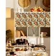 thumbnail image 3 of Fall Valances for Windows, Theme Fallen Leaves Pumpkin Linen Texture Rod Pocket Short Window Valance Curtains Holiday Window Treatment for Kitchen Living Room Bathroom, 60"x18", 3 of 6