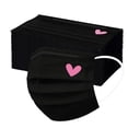 thumbnail image 1 of Mascarillas desechables YOMEESOUL, 50 unidades, rosa/negro, 3 capas, para mujeres, 1 of 3