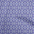 thumbnail image 1 of oneOoneCottonPoplinBluishVioletFabricAsianIkatFabricForSewingPrintedCraftFabricByTheYard56InchWide, 1 of 4