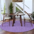 thumbnail image 4 of Purple 6ft Round Rug, Farmhouse Burlap Solid Purple Color Modern Linen Texture Non-Skid Rubber Backing Large Area Rugs - Living Room Bedroom Home Office, Indoor Floor Mat Carpets Washable Rug, 4 of 9