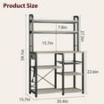 thumbnail image 2 of Garvee Kitchen Baker Rack with 2 Power Outlets, 6 Tier Storage Shelf, 35.4 x 15.7 x 59.1", Gray, 2 of 8