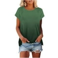 thumbnail image 2 of Bovxnpu Womens Summer Tops, Plus Size Casual T Shirt, Fashion Women's Casual Short Sleeve Round Neck Print Ladies Blouse XXL, 2 of 7
