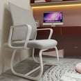 thumbnail image 3 of Minimalist Modern Office Chair, Ergonomic Mesh Desk Chair with Metal Frame, Comfortable Task Chair for Home Office, Study, Multiple Colors,White+gray, 3 of 9